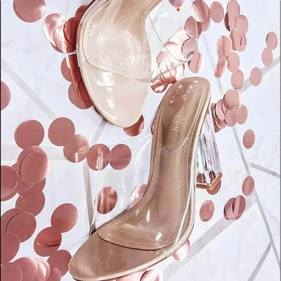 Cape Robbin Clear Chunky Block High Heels - Picture 6 of 6